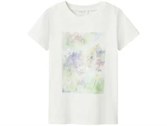 Name It cloud dancer/arcadian green printet t-shirt
